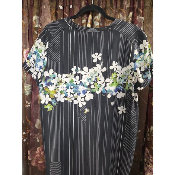 3.1 Phillip Lim Silk Blouse Size 6 Floral Stripes - Picture 12 of 16